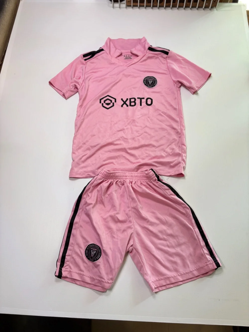 Messi #10 Inter Miami CF Pink Soccer Jersey Shorts Set Youth 22